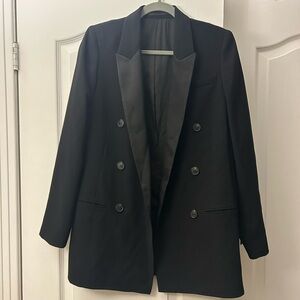All Saints Black Double-Breasted Blazer - 6